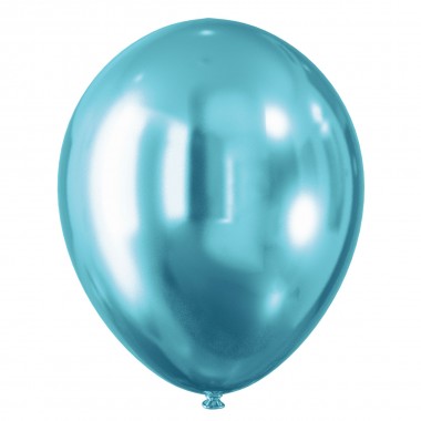 Balony efekt chromu niebieskie - 5 sztuk