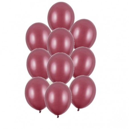 Balony błyszczące kasztanowe 30cm - 10 sztuk