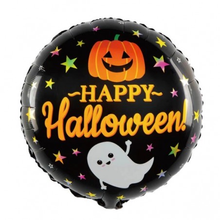 Balon foliowy Happy Halloween dynia duszek 45cm