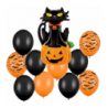 Zestaw balonów halloween - kot i dynia 11 sztuk