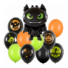 Zestaw halloween smok neonowe - 11 sztuk