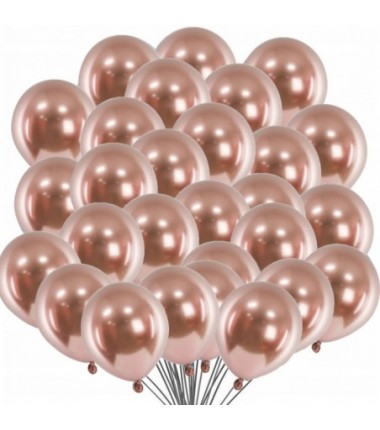 Balony GLOSS 12 cm różowe złoto - 50 sztuk
