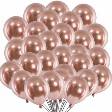 Balony GLOSS 12 cm różowe złoto - 50 sztuk