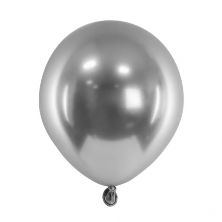 Balony GLOSS 12 cm ciemny srebrny - 50 sztuk