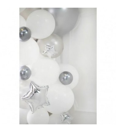 Balony GLOSS 12 cm ciemny srebrny - 50 sztuk