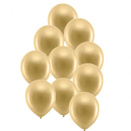 Balony złote metalizowane 30cm - 10 sztuk