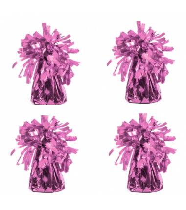 Ciężarki do balonów różowe - 4 sztuki