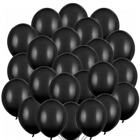 Balony czarne 12 cm - 100 sztuk