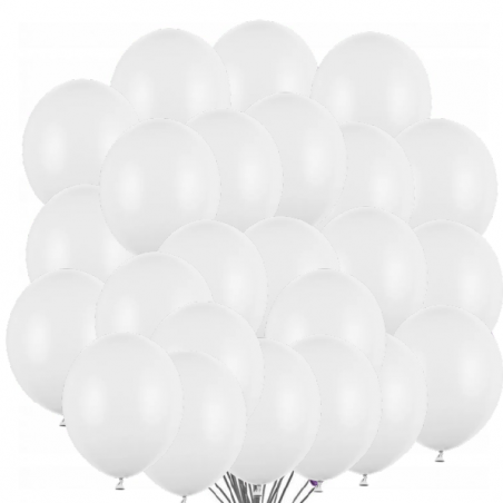 Balony białe 12 cm - 100 sztuk