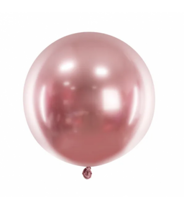 Balon okrągły gloss 60 cm - różowe złoto