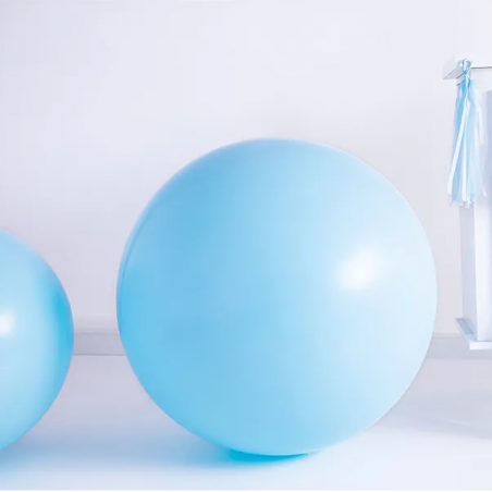 Balon Strong okrągły 1 m - Pastel Light Blue - jasnoniebieski