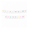 Girlanda Witaj w Domu Córeczko - kolorowa