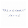 Girlanda Witaj w Domu Synku - granatowa