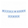 Girlanda Witaj w Domu Synku - niebieska