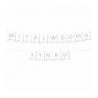 Girlanda Witaj w Domu Synku - srebrna