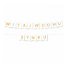 Girlanda Witaj w Domu Synku - złota