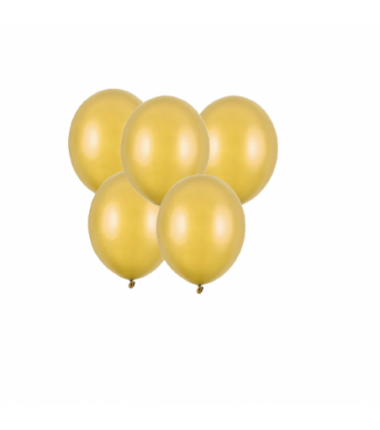 Balony lateksowe 30 cm czerwone złote - 10 sztuk