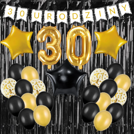 Zestaw urodzinowy - 30 lat girlanda