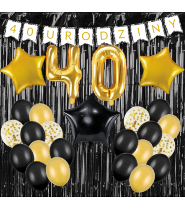 Zestaw urodzinowy - 40 lat girlanda