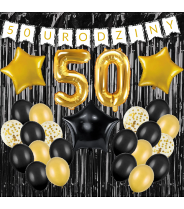 Zestaw urodzinowy - 50 lat girlanda