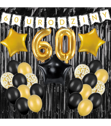 Zestaw urodzinowy - 60 lat girlanda
