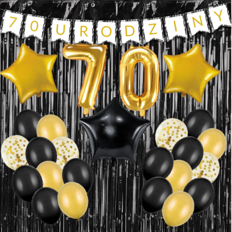 Zestaw urodzinowy - 70 lat girlanda