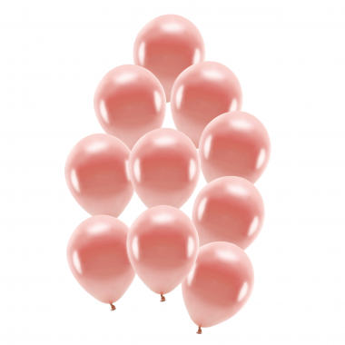 Balony błyszczące różowozłote 30cm - 10 sztuk