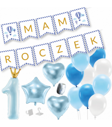 Box MAM ROCZEK - niebieskie balony