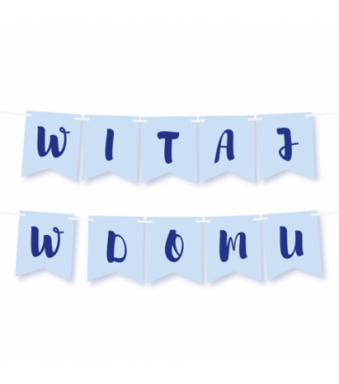 Box balonowy WITAJ W DOMU - niebieska
