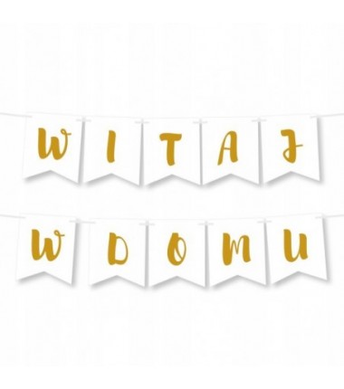 Box balonowy WITAJ W DOMU - złoty