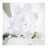 Balony komunijne Eukaliptus srebrny 30cm - 6 sztuk