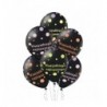 Balony czarne wszystkiego najlepszego 30 cm - 6 sztuk