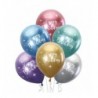 Balony Happy Birthday 30 cm mix kolor chrom - 6sztuk