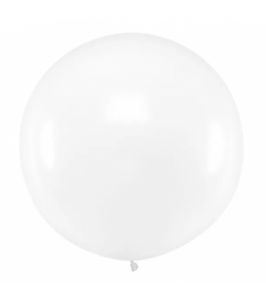 Balon gigant STRONG OLBRZYM okrągły 1 m - Pastel Clear - przezroczysty