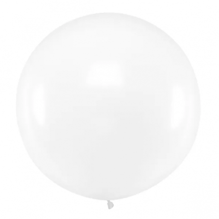 Balon gigant STRONG OLBRZYM okrągły 1 m - Pastel Clear - przezroczysty