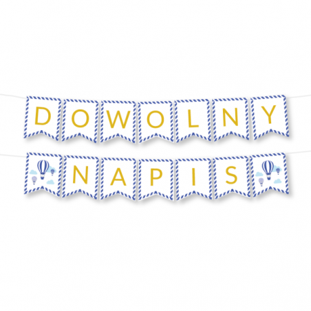Girlanda dowolny napis - balon - MAX 20 ZNAKÓW