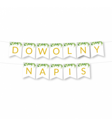 Girlanda dowolny napis - konwalia - MAX 20 ZNAKÓW