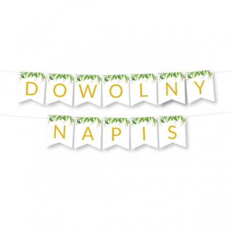 Girlanda dowolny napis - konwalia - MAX 20 ZNAKÓW