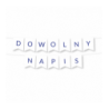 Girlanda dowolny napis - niebieskie litery - MAX 20 ZNAKÓW