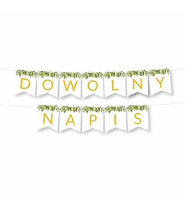 Girlanda dowolny napis - oliwka - MAX 20 ZNAKÓW