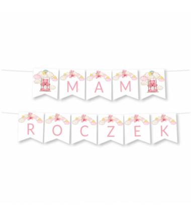 Girlanda MAM ROCZEK - chmurki różowe