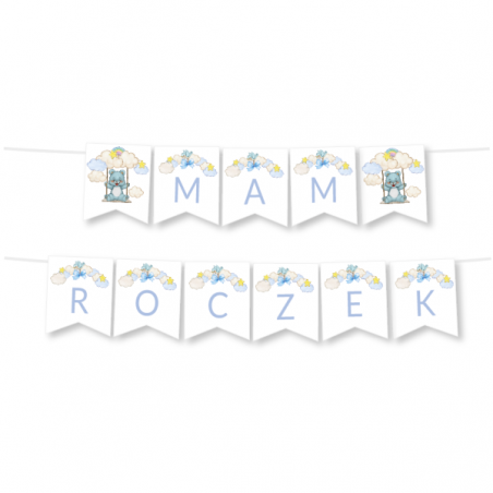 Girlanda MAM ROCZEK - chmurki niebieskie