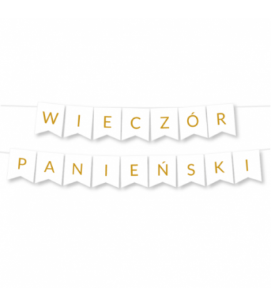 Girlanda Wieczór Panieński - złota