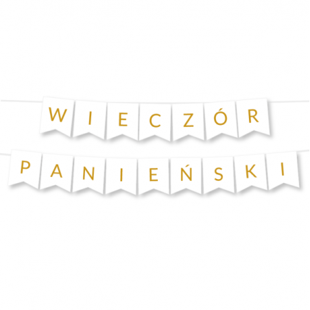Girlanda Wieczór Panieński - złota