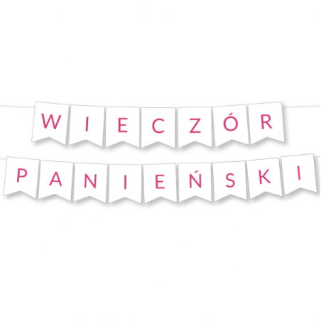 Girlanda Wieczór Panieński - różowa