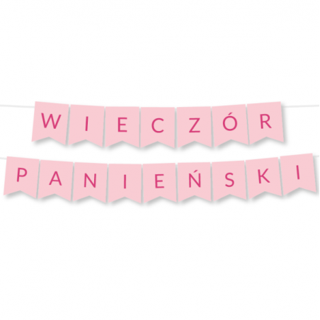 Girlanda Wieczór Panieński -  różowa