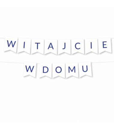Girlanda Witajcie w Domu - granatowa