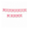 Girlanda Witajcie w Domu - różowa
