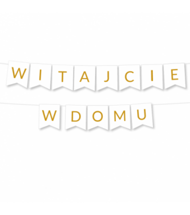 Girlanda Witajcie w Domu - złota