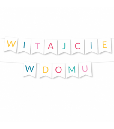 Girlanda Witajcie w Domu - kolorowa